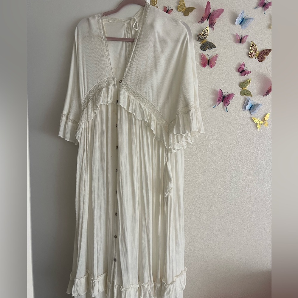 Free people white maxi dress